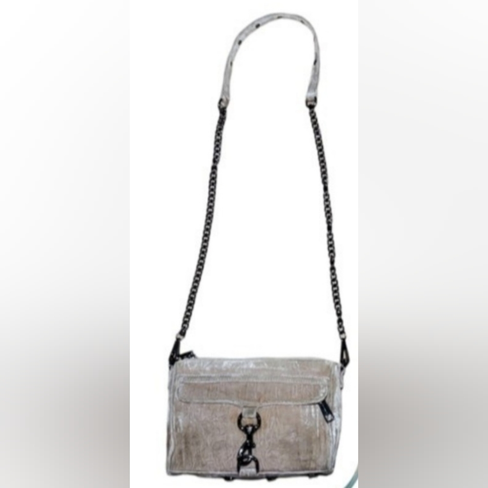 REBECCA Minkoff Crushed Pink Velvet Purse